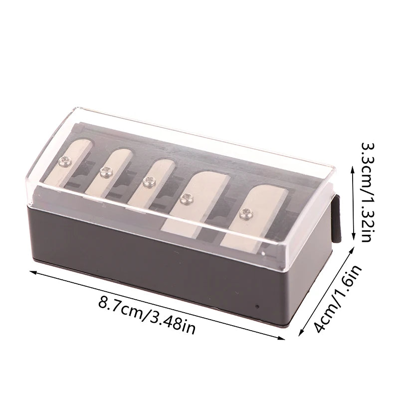 1Pcs 5 Holes Sharpener Multi-functional Pencil Sharpener With Lid For Eyeliner Lipliner Pencils
