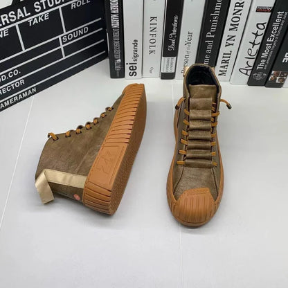 2025 Autumn and Winter Men Boots Increased Boots Lace-up Casual Shoes Board Shoes High Quality Outdoor Boot British Style New