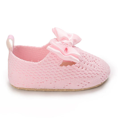 Cute Girl 0-18M Baby Shoes Pink Theme Bow Princess Shoes Spring and Autumn Soft Sole Lightweight Garden Shoes Casual Shoes