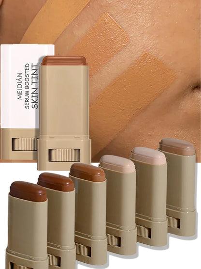 Bronze Foundation Stick Serum Boosted Skin Tint Silky Texture Moisturizing Coverage Concealer Base Even Skin Tone Makeup
