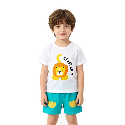 Kids Clothes Set Baby Boy/Girl T-Shirt + Shorts Summer Clothing Cotton Cartoon Casual Boys Tracksuit Children Baby Clothes Set