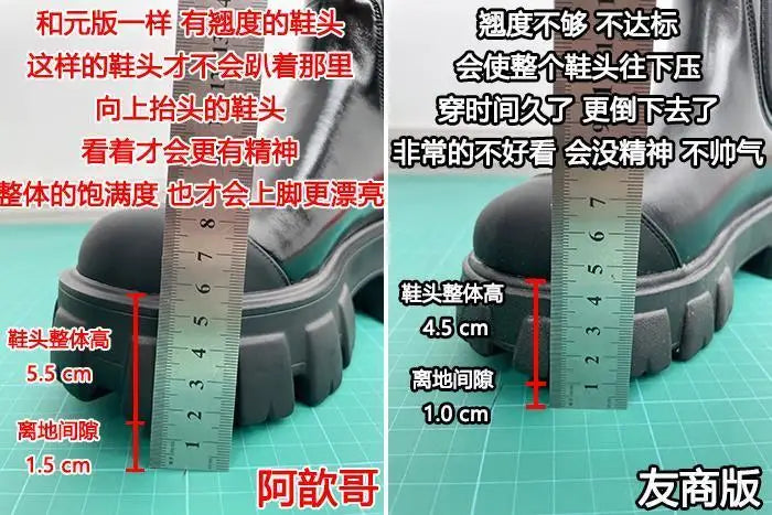 Women Motorcycle Boots Wedges Flat Shoes Woman Spring High Heel Platform Leather Combat Boots Lace Up Shoes Black Girls Platform