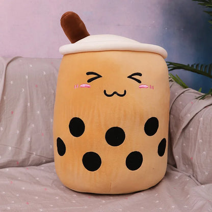 24/70CM Real-life Bubble Tea Plush Toy Boba Milk Tea Plushie Toy Soft Stuffed Hug Pillow Balls Bubo Tea Cup Cushion Gift Girl
