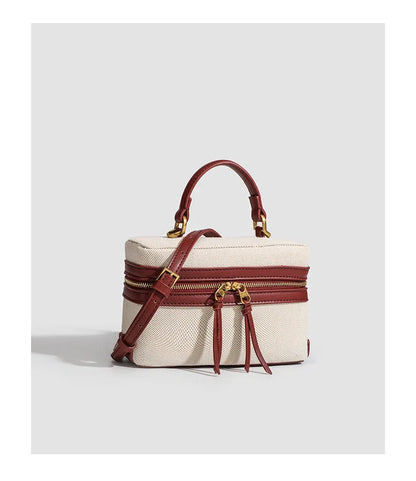 Fashion Box Women Handbags Designer Thick Canvas Shoulder Crossbody Bags Casual Spring And Summer Small Purses 2024 Bolso Mujer