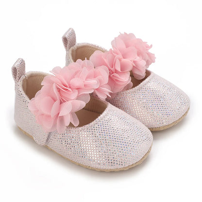 Cute Girl 0-18M Baby Shoes Pink Theme Bow Princess Shoes Spring and Autumn Soft Sole Lightweight Garden Shoes Casual Shoes