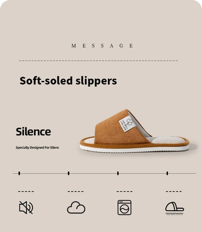 Slippers for Men，Non-Slip Soft-Soled Indoor House Slippers for Spring&Summer, All-Season Linen Home Comfortable Slippers