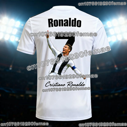 2026 New Ronaldo #7 3D Print Soccer Football T Shirt Men Women Boys Girls Training Top Comfortable Casual Sportswear