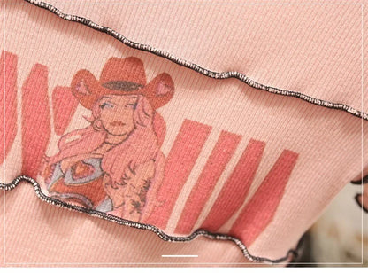 4-12 Years Teenger Girls Clothing Set Autumn Fashion Short Shirt + Letter Jeans 2Pcs Suit For Girl  Children Birthday Present