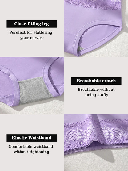 4Pcs Womens Cotton High Waist Underwear Antibacterial Tummy Control Butt Lifting Soft Breathable Oversized Briefs