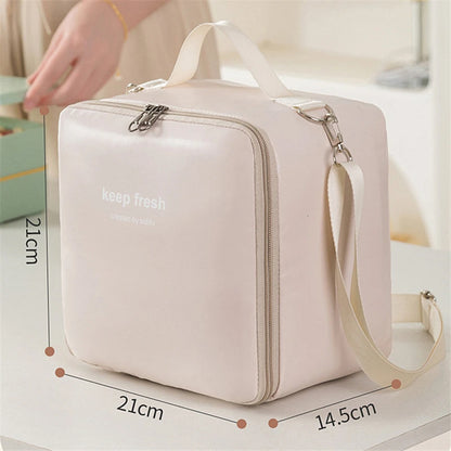 One-shoulder Bento Bag Student Lunch Box Bag Lunch Bag Office Worker Carrying Lunch Bag Thermal Insulation Bag