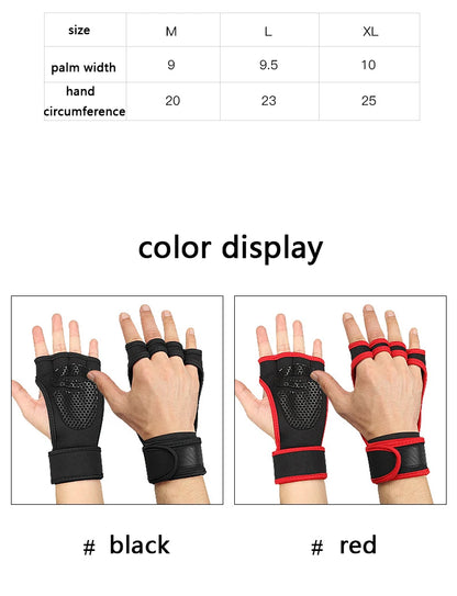 Gym Gloves for Men Women Fitness Weight Lifting Wristband Gloves Body Building Training Sports Exercise Cycling Glove Shockproof