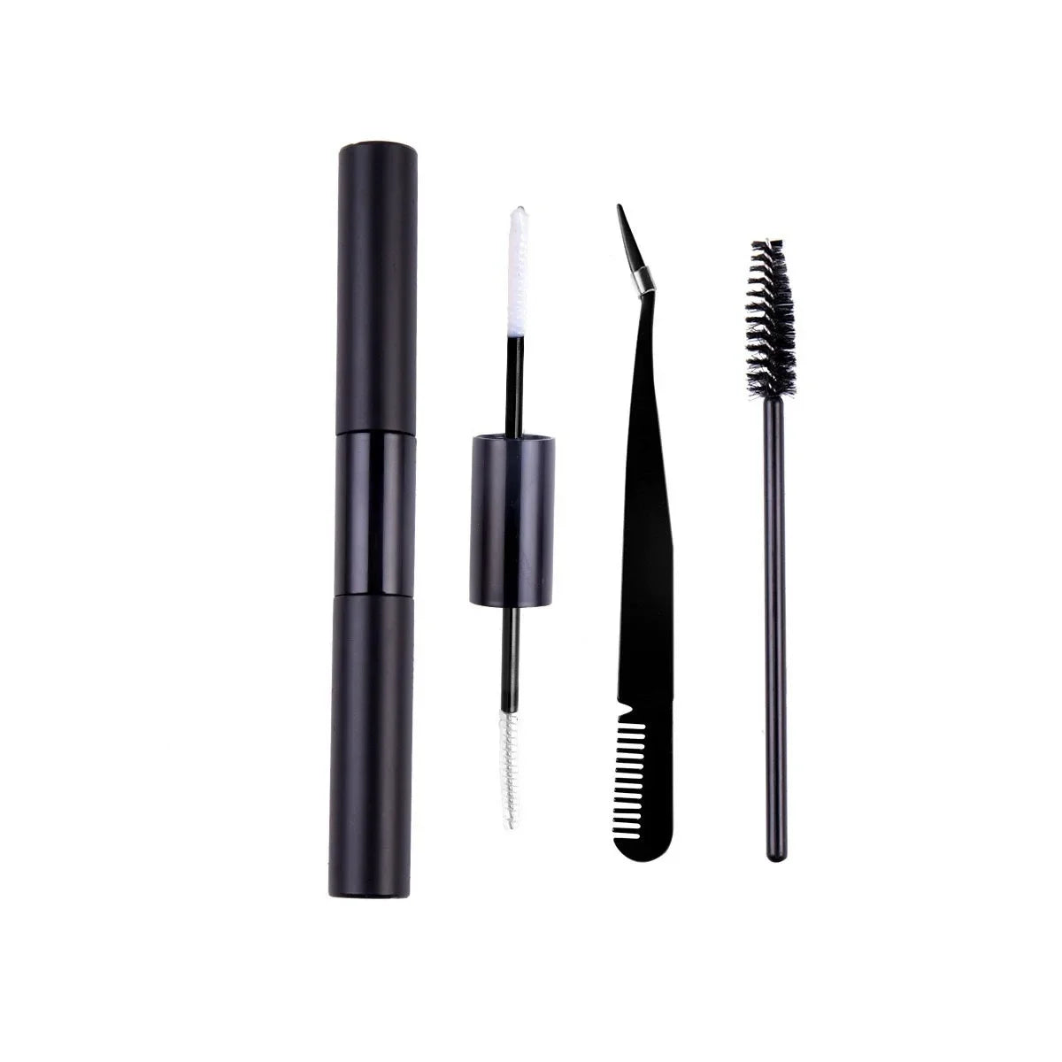Double-Ended Eyelash Glue Adhesive and Sealing Suitable for DIY Group Eyelashes Eyelash Glue Eyelash Curler Brush Kit Makeup
