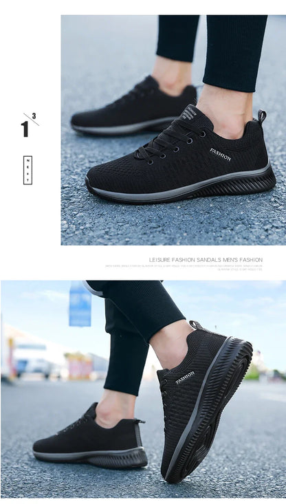 Men Running Walking Knit Shoes Fashion Casual Sneakers Breathable Sport Athletic Men Sneakers Casual Shoes Big Size 36-48
