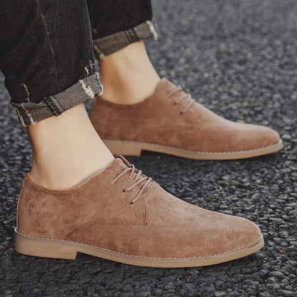 Luxury Men Derby Shoes High Quality Suede Leather Shoes for Men Business Casual Shoes Lace-Up Men Party Wedding Shoes Large Size