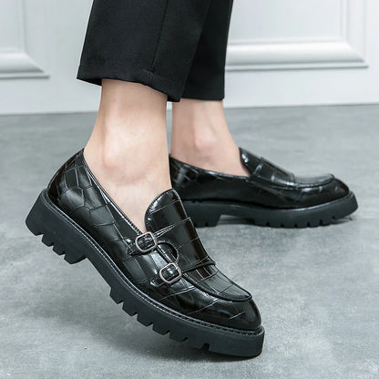 Men's Loafers Luxury Brand Leather Dress Shoes Breathable Slip-On Solid Formal Casual Shoes Handmade Designer Men Shoes Mocassin