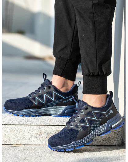 ZLMY Fashion Safety Shoes Men Steel Toe Sneaker Puncture Proof Work Boots Anti-smash Man Safety Boots Male Industrial Work Shoes