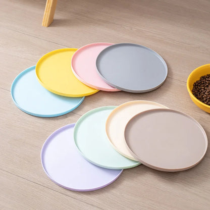 Pet meal mats are leak proof waterproof anti slip dirty and easy to cleanThey are rubber mats for cat and dog bowls and utensils