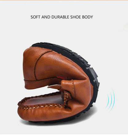 Men Shoes Casual Leather Mens Loafers Moccasins Designer Slip on Boat Shoes High Quality Chaussure Homme Plus Size 38-47