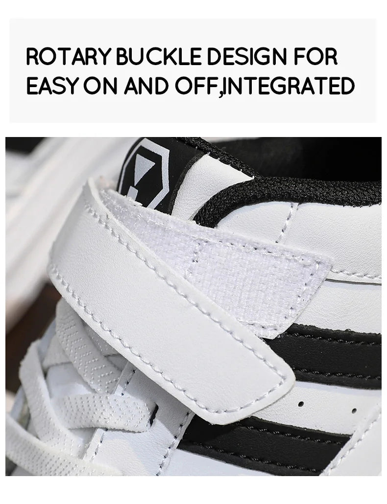 Children's Sneakers Kids Fashion Design Black White Non-slip Casual Shoes for Boys Girls Breathable Sneakers Toddler Outdoor