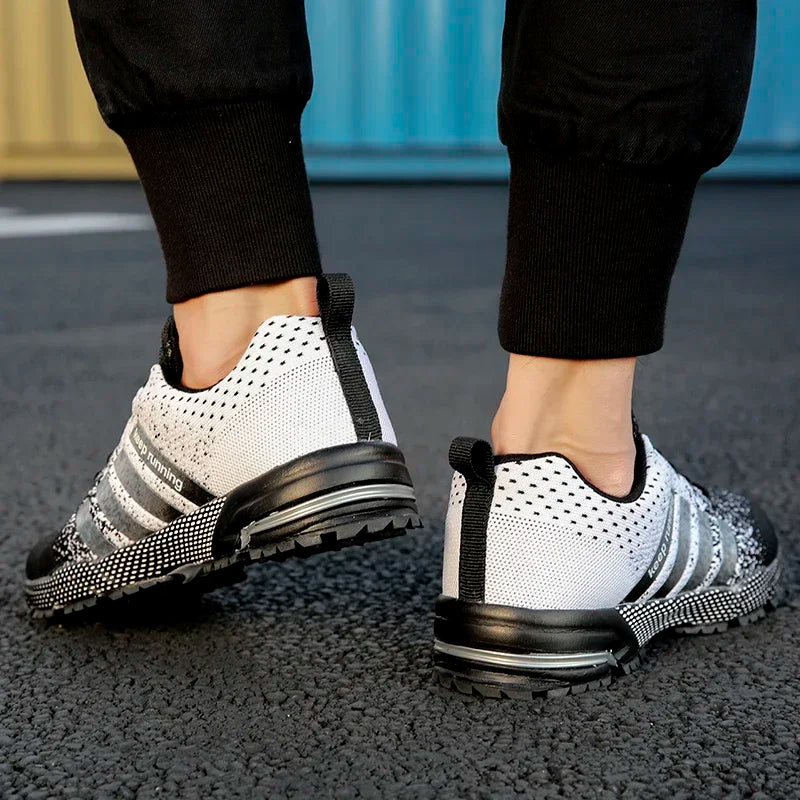 New men's women's flying mesh surface spring summer breathable casual sports shoes flat vulcanized couple running big size48