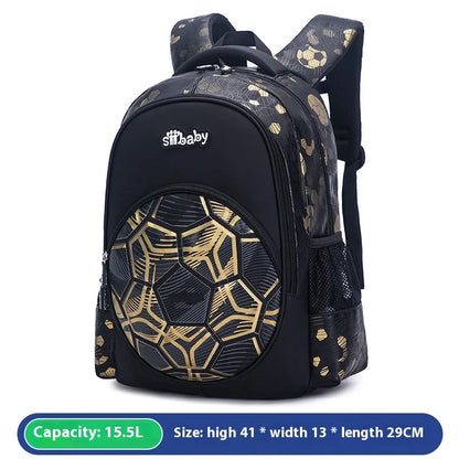 Football School Bags for Boys Shoulder Backpack Bagutte Children Spinal Protection Light Big Capacity Waterproof Backpack Kids