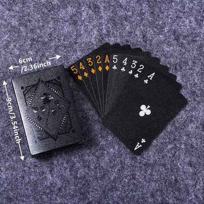 1PcsColor Black Gold Playing Card Game Card Group Waterproof Poker Suit Magic Dmagic Package Board Game Collection Entertainment