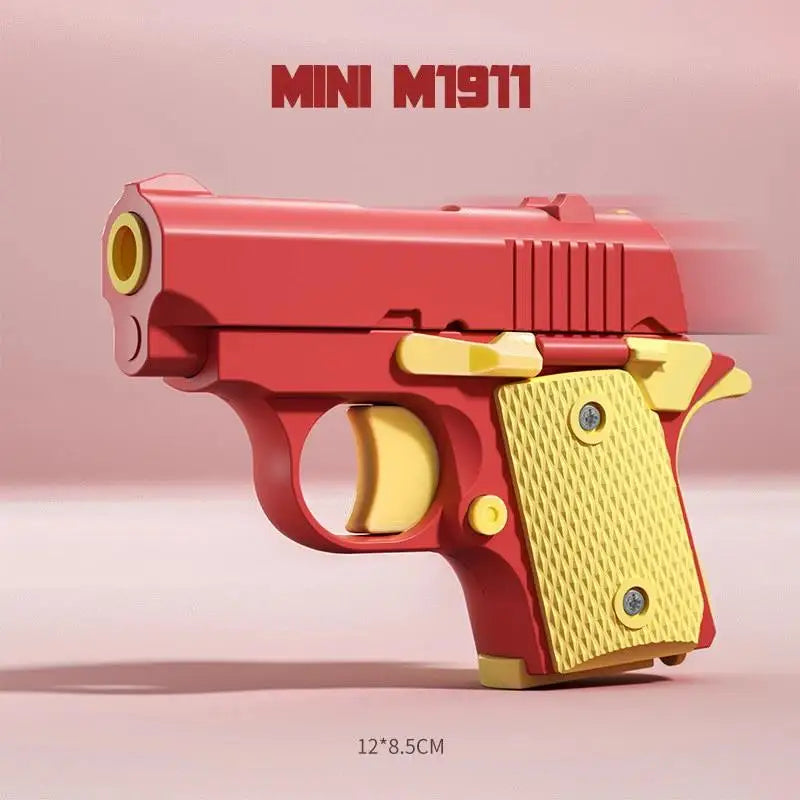 New Arrival Stress Relief ABS Plastic Mini 1911 3D Printed Gravity Fidget Gun Pistol Toy Gift Promotion Toy For Boys