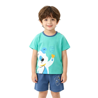 Kids Clothes Set Baby Boy/Girl T-Shirt + Shorts Summer Clothing Cotton Cartoon Casual Boys Tracksuit Children Baby Clothes Set