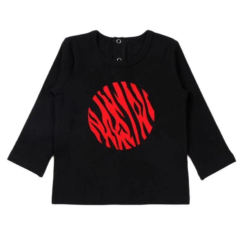 Children Clothes 2pcs Set Ribbed Kids Clothes baby Boys Clothes Girls Clothes Round Neck Long Sleeves Top Long Pants baby Set