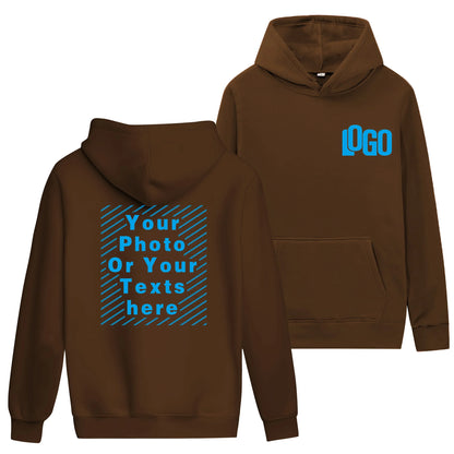 Customized printed hoodies for men and women, loose casual wear, long sleeved hooded sweaters, personalized streetwear