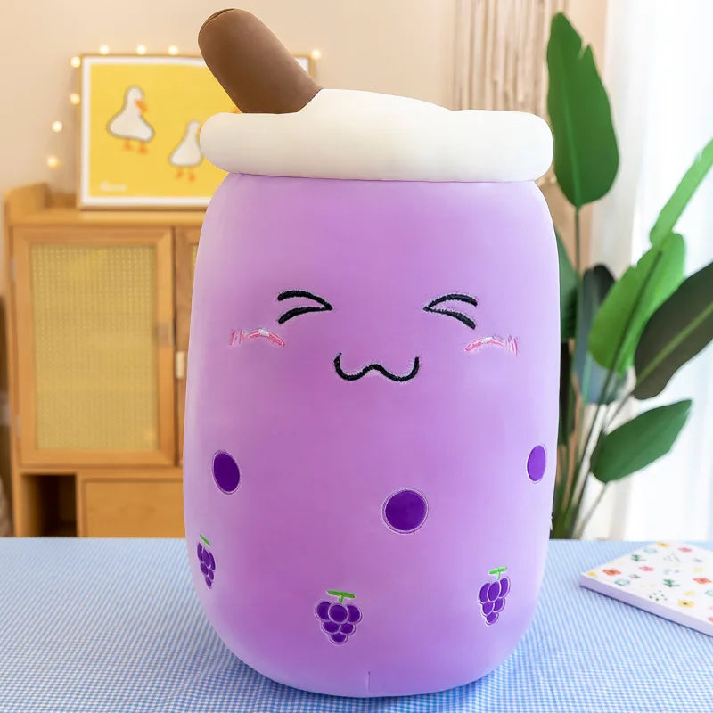 24/70CM Real-life Bubble Tea Plush Toy Boba Milk Tea Plushie Toy Soft Stuffed Hug Pillow Balls Bubo Tea Cup Cushion Gift Girl