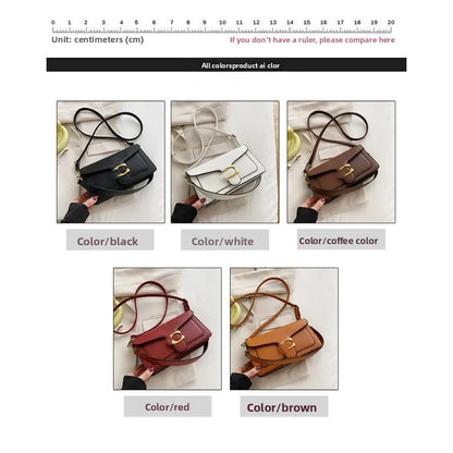 Bolso de hombro moderno de este año con dos correas para el hombro y un bolso pequeño cuadrado diagonal.