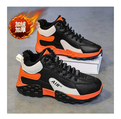 Men Platform Warm Cotton Shoes Male Thick Sneakers Winter Vulcanized Shoes Men Fashion Casual Running Shoe High Top Snow Boots