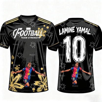 Yamal No. 10 football jersey match training suit 3d Printing Autumn Sports Dry Quickly Men's T-Shirt Kid's Clothing Tee Woman