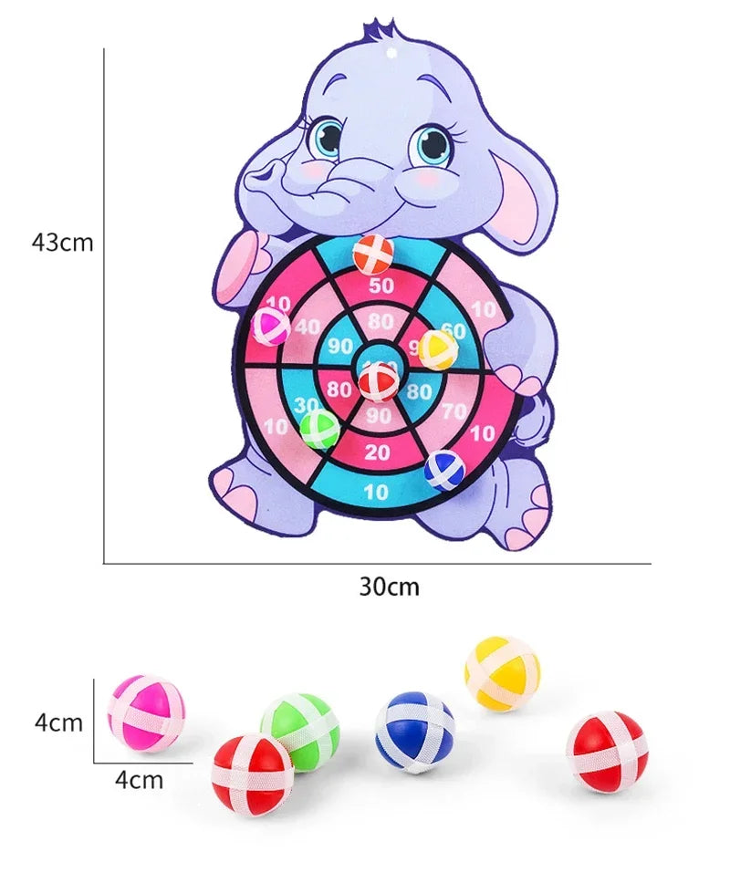 Child Educational Games Dart Board Baby Toy Stickey Ball Dart Indoor Sports Child Montessori Games for Children 3 to 7 Years