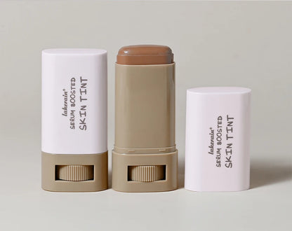 Skin Tint Foundation Stick 6 Colors Balm Serum Boosted Smooth Plumper Hight Coverage Travel Bronze Foundation Stick Makeup