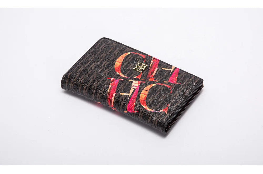 Carolina Herrera NEW Women's Cartoon Long Wallet, Classic PVC Fashion Simple Lightweight All-Match Purse