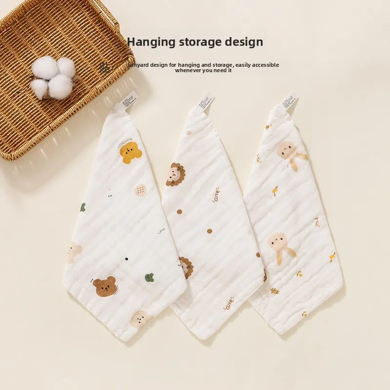 2PCS.Newborn 100% Cotton Gauze Burp Cloths—Ultra-Soft Baby Washcloths.Breathable,skin-friendly, super absorbent&easy to clean.