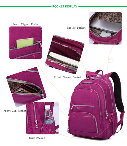 Mochila Feminina School Backpack for Teenage Girl 2025 Travel Back Packs Bag Women Nylon Waterproof Laptop Bagpack