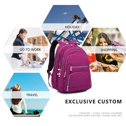 Mochila Feminina School Backpack for Teenage Girl 2025 Travel Back Packs Bag Women Nylon Waterproof Laptop Bagpack