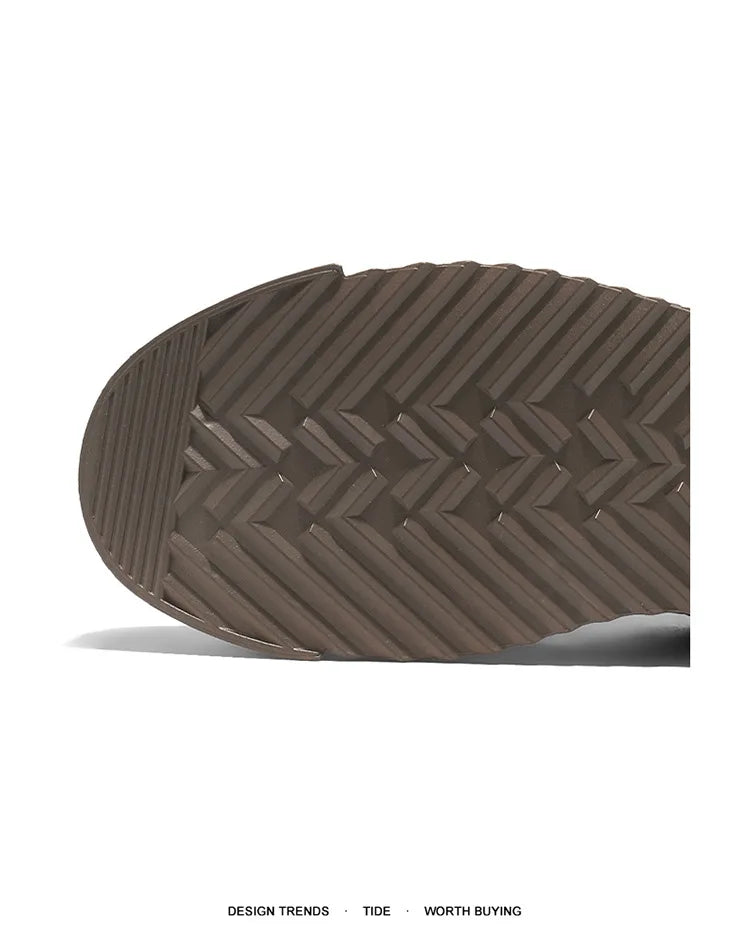 Mens Unique Skate Shoes Platform Comfort Black Casual Sneakers All-Match Thick Sole Design for Urban Street Style Versatile Wear