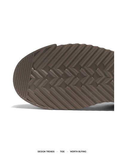Mens Unique Skate Shoes Platform Comfort Black Casual Sneakers All-Match Thick Sole Design for Urban Street Style Versatile Wear