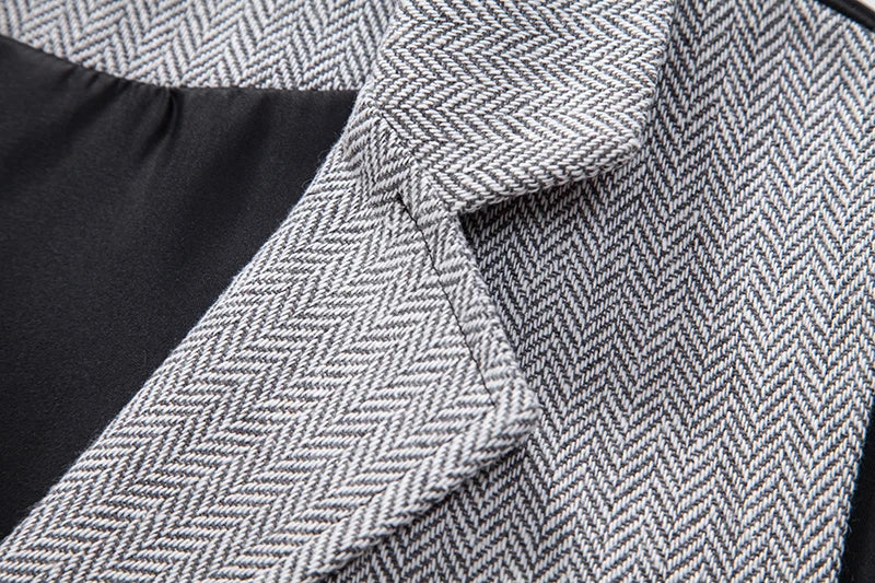 New Men's Retro Lapel Vest Herringbone Coarse Tweed Pockets Suit Vest British Casual Vintage Gentleman Leisure Party Bar Banquet