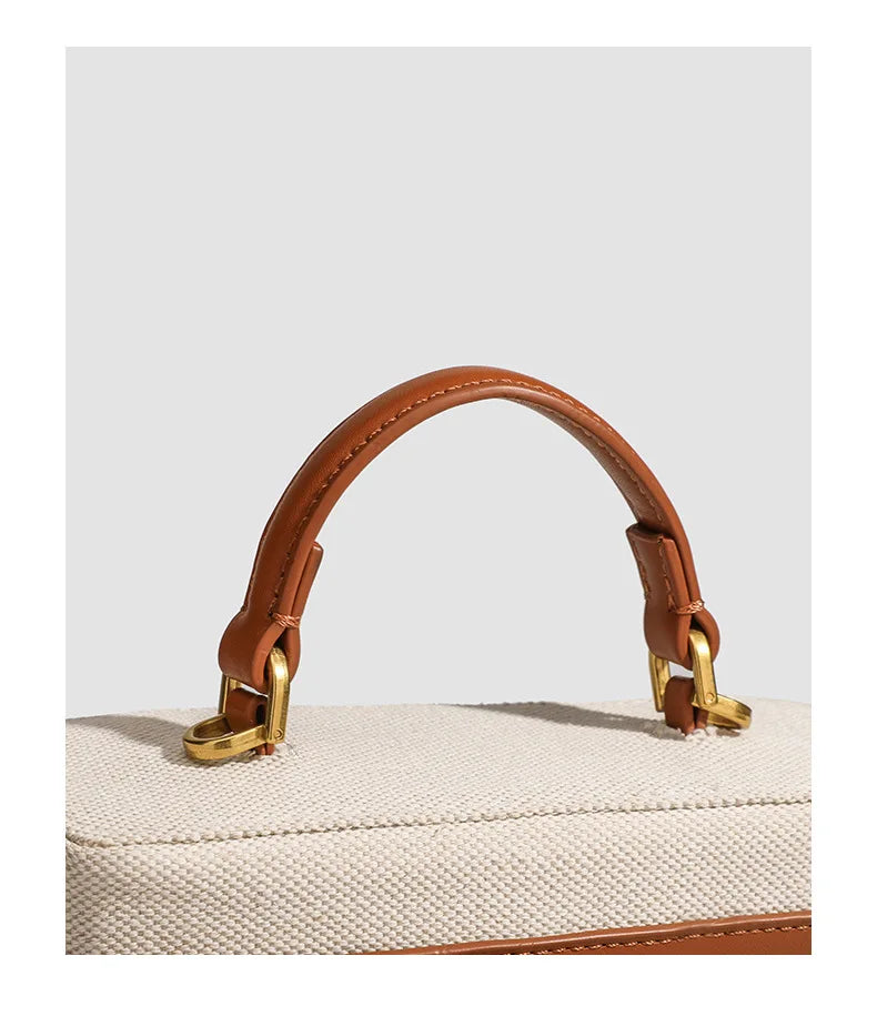 Fashion Box Women Handbags Designer Thick Canvas Shoulder Crossbody Bags Casual Spring And Summer Small Purses 2024 Bolso Mujer