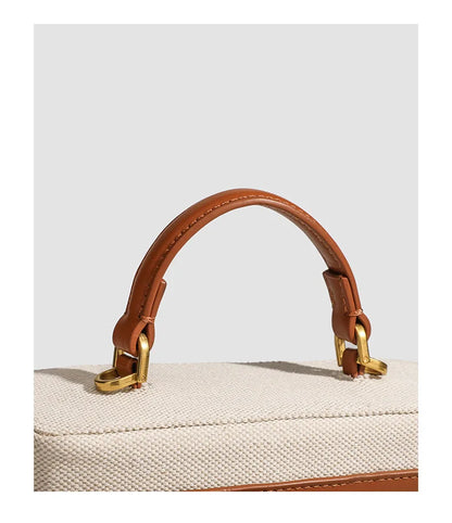 Fashion Box Women Handbags Designer Thick Canvas Shoulder Crossbody Bags Casual Spring And Summer Small Purses 2024 Bolso Mujer