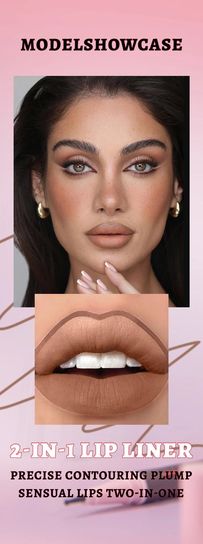 QIBEST Matte Liquid Lipliner Pencil Waterproof Plumping Stain Lipstick Natural Lip Liner Outline Lips Contour Pen Cosmetics