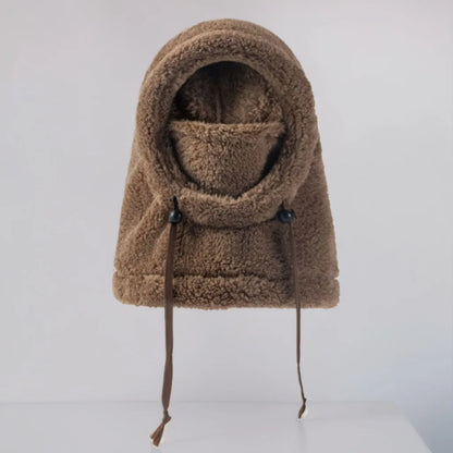 New warm children's ear and neck protection one-piece cap, thickened winter skiing and cycling face mask, windproof head cover