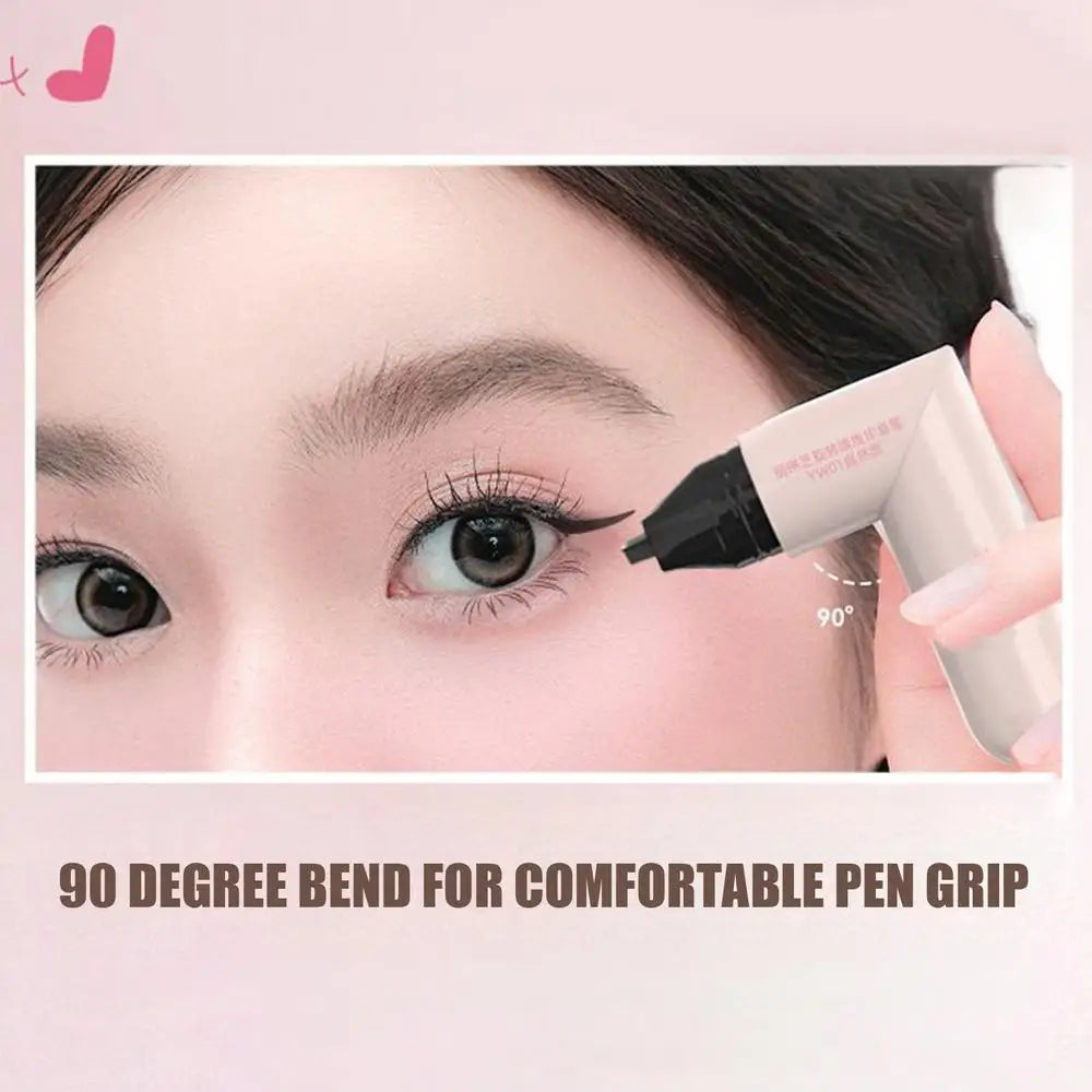 Black/Brown Winged Eye End Stamp Double-Tip Women Makeup Eye End Wing Stamp Waterproof Stencil Portable Quick Drying Cosmetics