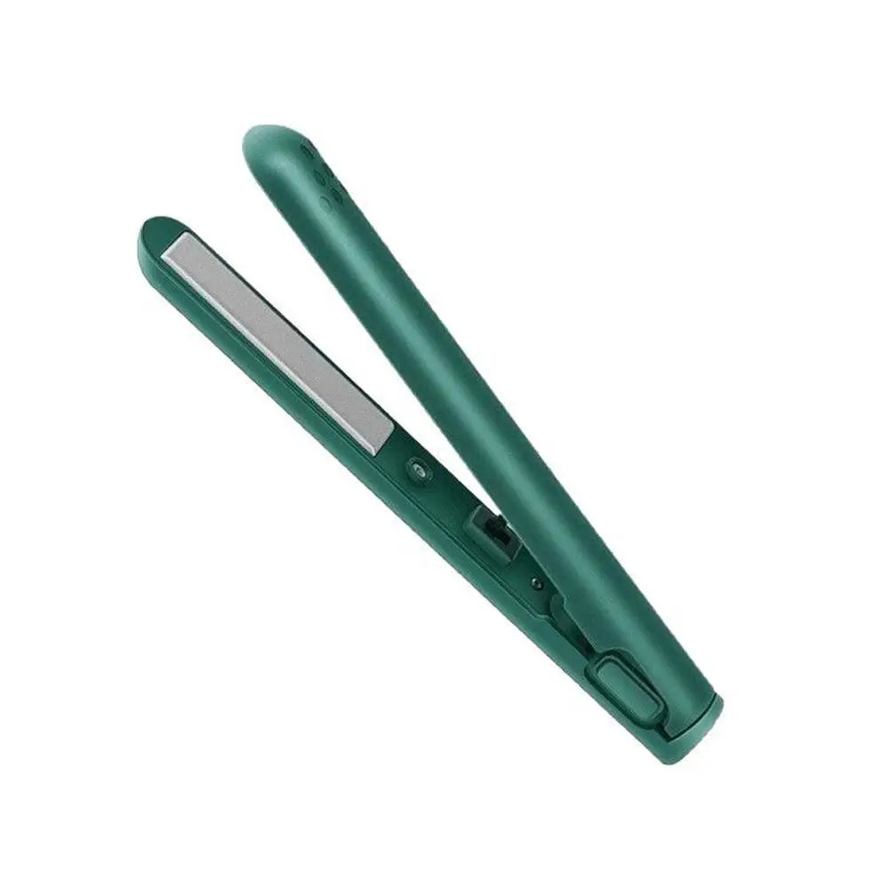 2-in-1 Mini Hair Straightener & Curler, Dual Purpose Curling Iron, Portable Curling Wand and Flat Iron Travel for All Hair Types