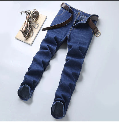 2025 Spring New Mens Slim Fit Classic Skinny Jeans Casual Street Style Casual Mens Skinny Jeans Male Slim Fit Pencil Denim Blue